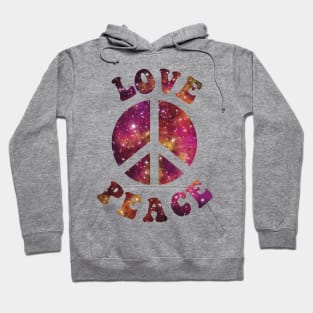 Love, Peace (warm color version) Hoodie